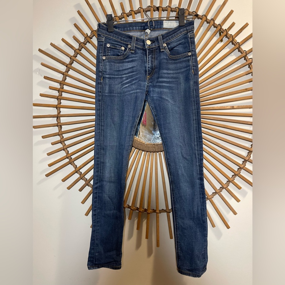 Rag & Bone Dark Blue Skinny Jeans Stretchy Luxiry Denim